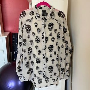 Skull Button Up